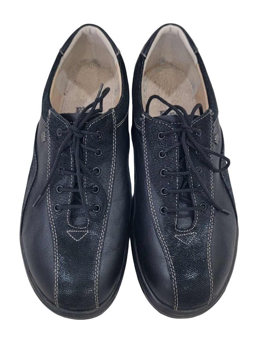 Finn Comfort Ariano Womens Leather Oxfords Black UK 6 US 8.5 NO INSOLES - Picture 4 of 17